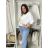 Bunda lehká oversize dlhý rukáv dámska WIVI (S/M/L /XL ONE SIZE) TALIANSKA MÓDA IMWBG260001/DUR S/M/L biela