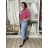 Bunda lehká oversize dlhý rukáv dámska WIVI (S/M/L /XL ONE SIZE) TALIANSKA MÓDA IMWBG260001/DUR S/M/L tmavo staroružová