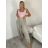 Kalhoty letní s páskem dámské (S/M/L ONE SIZE) ITALSKÁ MÓDA IM4260013564/DUR S/M/L Černá