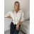 Tunika na knoflíky letní krátky rukáv dámska (S/M/L ONE SIZE) TALIANSKA MODA IMSM26000329