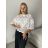 Tunika letní 3/4 rukáv dámská (S/M/L ONE SIZE) ITALSKá MODA IMSM26000332/DUR S/M/L bílá
