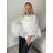 Tunika elegantní dlouhý rukáv dámská (S/M/L ONE SIZE) ITALSKá MODA IMSM26000333/DUR S/M/L bílá