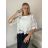 Tunika letní 3/4 rukáv dámská (S/M/L ONE SIZE) ITALSKá MODA IMSM26000335/DUR S/M/L bílá