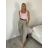 Nohavice letní s opaskom dámske ROMI (S/M/L ONE SIZE) TALIANSKA MÓDA IM4260013565/DUR S/M/L tmavo béžová