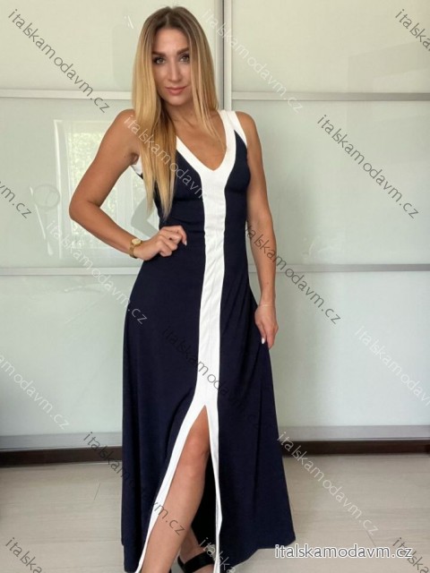 Šaty dlhé letné na ramienka dámske SIMONE (S/M/L ONE SIZE) TALIANSKA MÓDA IMPOC259655/DUR