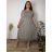 Šaty dlhé letné krátky rukáv dámske nadrozmer ANNIE (44/46/48 ONE SIZE) TALIANSKA MÓDA IM426185
