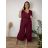 Overal dlhý elegantný krátky rukáv dámsky nadrozmer ALANA (52/54/56/58 ONE SIZE) TALIANSKA MÓDA IM426177/DUR  čierna
