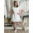 Šaty carmen čipkové bavlnené krátky rukáv dámske HANNAH (S/M/L ONE SIZE) TALIANSKA MÓDA IMD22166/DUR S/M/L béžová