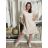 Šaty carmen čipkové bavlnené krátky rukáv dámske HANNAH (S/M/L ONE SIZE) TALIANSKA MÓDA IMD22166/DUR S/M/L béžová