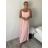 Šaty dlhé letné na ramienka dámske (S/M ONE SIZE) TALIANSKA MÓDA IMD23472
