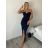 Šaty elegantní spoločenské na ramienka dámske JANET (S/M/L ONE SIZE) TALIANSKA MÓDA IMM2648153L1/DUR S/M/L čierna