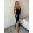 Šaty elegantní spoločenské na ramienka dámske JANET (S/M/L ONE SIZE) TALIANSKA MÓDA IMM2648153L1/DUR S/M/L čierna
