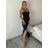 Šaty elegantní spoločenské na ramienka dámske JANET (S/M/L ONE SIZE) TALIANSKA MÓDA IMM2648153L1/DUR S/M/L čierna