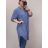 Šaty košeľové 3/4 dlhý rukáv dámske (XL/2XL ONE SIZE) TALIANSKA MÓDA IM421087/DR starorůžová