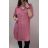 Šaty košeľové 3/4 dlhý rukáv dámske (XL/2XL ONE SIZE) TALIANSKA MÓDA IM421087/DR starorůžová