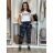 Kalhoty strečové dlouhé dámské (S/M/L ONE SIZE) ITALSKá MODA IM424274