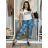 Kalhoty strečové dlouhé dámské (S/M/L ONE SIZE) ITALSKá MODA IM424274