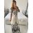 Šaty dlouhé carmen elegantní icecool krátký rukáv dámské (M/L, XL/2XL) AINUOSI  ITALSKÁ MODA IMB247011/DUR -   bílá -   XL/2XL