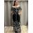 Šaty dlouhé carmen elegantní icecool krátký rukáv dámské (M/L, XL/2XL) AINUOSI  ITALSKÁ MODA IMB247011/DUR -   Černá -   XL/2XL