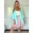 Sako dlouhý rukáv dámské DICE (S/M/L ONE SIZE) ITALSKÁ MÓDA IMPVN2522493/DUR růžová S/M