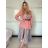 Sako dlouhý rukáv dámské DICE (S/M/L ONE SIZE) ITALSKÁ MÓDA IMPVN2522493/DUR růžová S/M