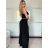 Kalhoty dlouhé letní dámské ALAIA (S/M/L ONE SIZE) ITALSKÁ MÓDA IM425299/DUR tm. modrá S/M/L