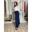 Kalhoty dlouhé letní dámské ALAIA (S/M/L ONE SIZE) ITALSKÁ MÓDA IM425299/DUR tm. modrá S/M/L