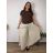 Kalhoty letní háremky dlouhé dámské nadrozměr TAMARA (48/50/52 ONE SIZE) ITALSKÁ MÓDA IMC2600012/DUR khaki 48/50/52
