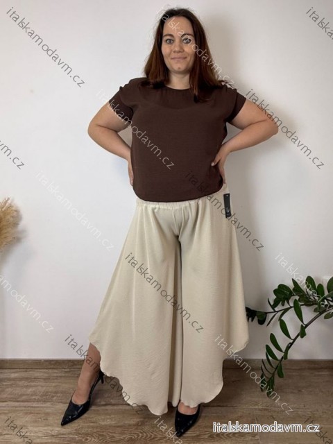 Kalhoty letní háremky dlouhé dámské nadrozměr TAMARA (48/50/52 ONE SIZE) ITALSKÁ MÓDA IMC2600012/DU