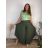 Kalhoty letní háremky dlouhé dámské nadrozměr TAMARA (48/50/52 ONE SIZE) ITALSKÁ MÓDA IMC2600012/DUR khaki 48/50/52