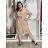 Šaty košilové elegantný dlhý rukáv dámske (S/M/L ONE SIZE) TALIANSKA MÓDA IMD260000356