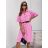 Šaty košilové elegantný dlhý rukáv dámske (S/M/L ONE SIZE) TALIANSKA MÓDA IMD260000356