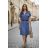 Šaty košilové s páskem dlhý rukáv dámske (S/M/L ONE SIZE) TALIANSKA MÓDA IMD260000357