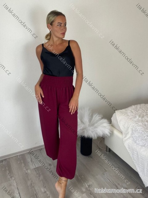 Nohavice dlhé letné harémky dámske VALERI (S/M/L ONE SIZE) TALIANSKA MODA IM426002659