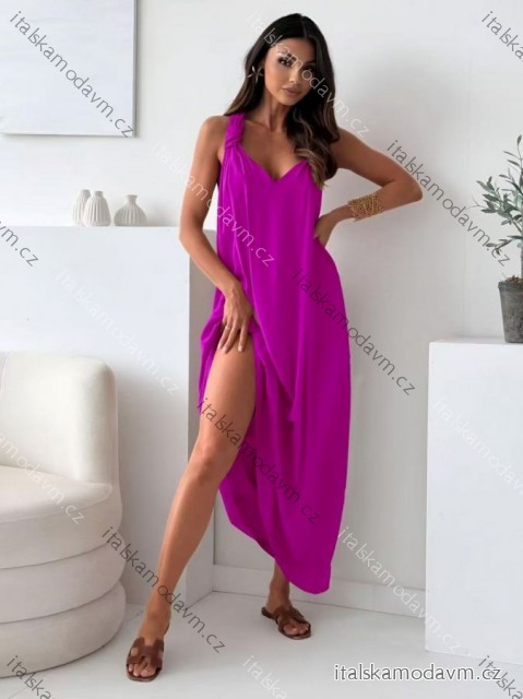 Šaty dlhé letné na ramienka dámske (S/M/L ONE SIZE) TALIANSKA MÓDA IMD26080
