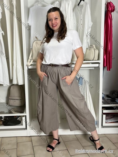 Nohavice letní s páskem dámske (S/M/L ONE SIZE) TALIANSKA MÓDA IMSM265054