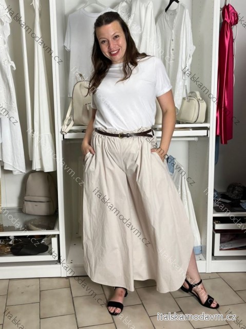 Nohavice letní s páskem dámske (S/M/L ONE SIZE) TALIANSKA MÓDA IMSM265056