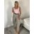 Kalhoty letní s páskem dámské ROMI  (S/M/L ONE SIZE) ITALSKÁ MÓDA IM4260013565