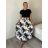 Šaty dlouhé květované krátký rukáv dámske CAMILE (S/M/L ONE SIZE) TALIANSKA MÓDA IMM2615567/DUR S/M/L vínová