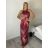 Šaty dlhé bez rukávov letné icecool dámske (S/M/L ONE SIZE) TALIANSKA MÓDA IMM22M2942-21/DUR S/M/L červená