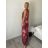Šaty dlhé bez rukávov letné icecool dámske (S/M/L ONE SIZE) TALIANSKA MÓDA IMM22M2942-21/DUR S/M/L červená