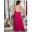 Šaty dlhé letné na ramienka dámske NATALI  (S/M ONE SIZE) TALIANSKA MÓDA IMM2658098/DUR S/M/L žlutá