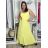 Šaty dlhé letné na ramienka dámske NATALI  (S/M ONE SIZE) TALIANSKA MÓDA IMM2658098/DUR S/M/L žlutá