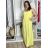 Šaty dlhé letné na ramienka dámske NATALI  (S/M ONE SIZE) TALIANSKA MÓDA IMM2658098/DUR S/M/L žlutá