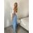 Kalhoty dlouhé letní dámské (S/M/L ONE SIZE) ITALSKÁ MÓDA IMD25144