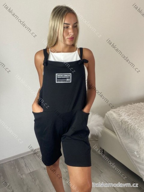 Nohavice teplákové krátké s trakmi dámske (S/M/L ONE SIZE) TALIANSKA MÓDA IMC26001358/DUR