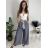 Nohavice elegantné oversize s opaskom dámske (S/M/L ONE SIZE) TALIANSKA MÓDA IM426001515 tmavo hnedá S/M/L