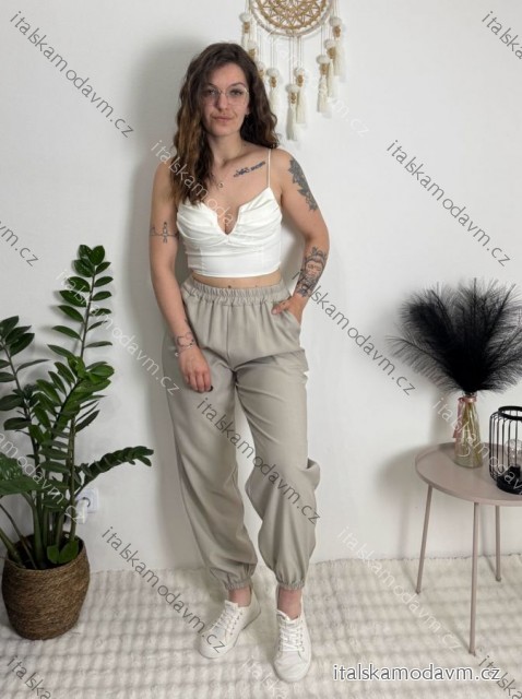 Nohavice jogger trojštvrťové 3/4 krátke dámske (S/M/L ONE SIZE) TALIANSKA MÓDA IMD26000171/DUR
