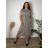 Šaty košilové lněné krátky rukáv dámske nadrozmer LUISA (44/46/48 ONE SIZE) TALIANSKA MÓDA IMSM2600010/DUR 44/46/48 zelená khaki