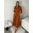 Šaty dlouhé košilové 3/4 dlouhý rukáv dámské KONSTANCE (S/M/L ONE SIZE) ITALSKÁ MÓDA IMPDY264885